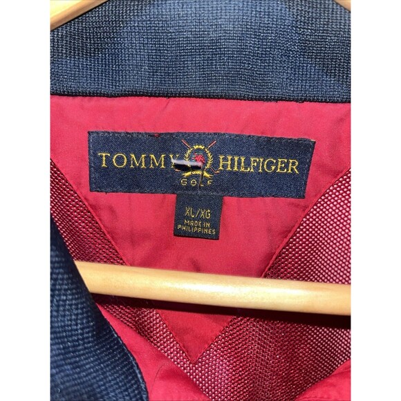 Tommy Hilfiger Golf Jacket Men’s XL Red Long Sleeve Full Zipper Solid Color - Picture 2 of 10